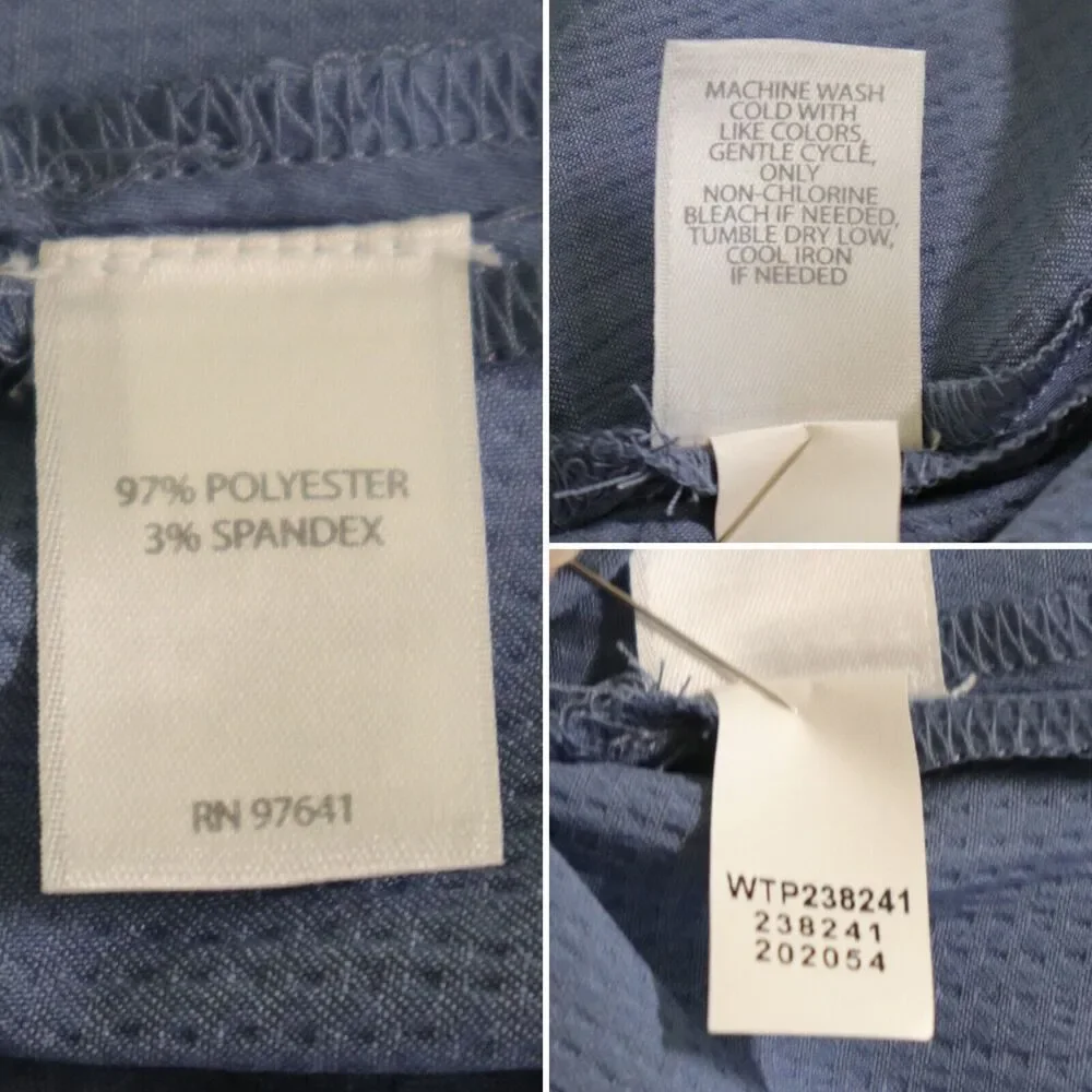 J Jill Size L Wearever Easy Care Boat Neck Tunic Top Moonlit Sky Blue - Picture 9 of 9